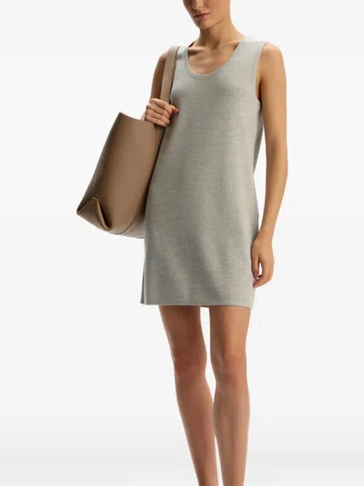 12 Storeez Sleeveless Scoop-neck Dress In Gray
