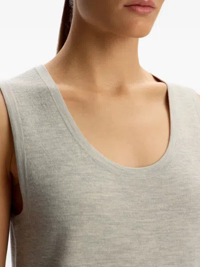 12 Storeez Sleeveless Scoop-neck Dress In Gray