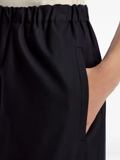 12 Storeez Drawstring Straight-leg Trousers In Black