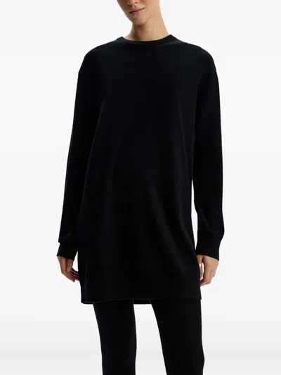 12 Storeez Merino Wool Blend Midi Dress In Black