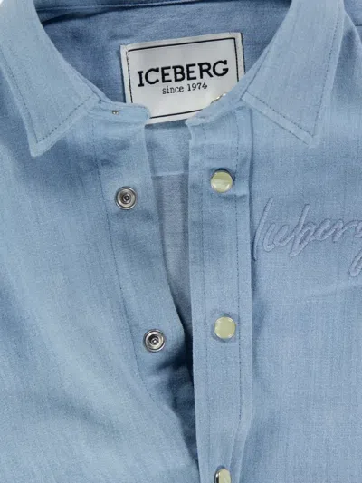 Iceberg Buttoned Shirt In Blue