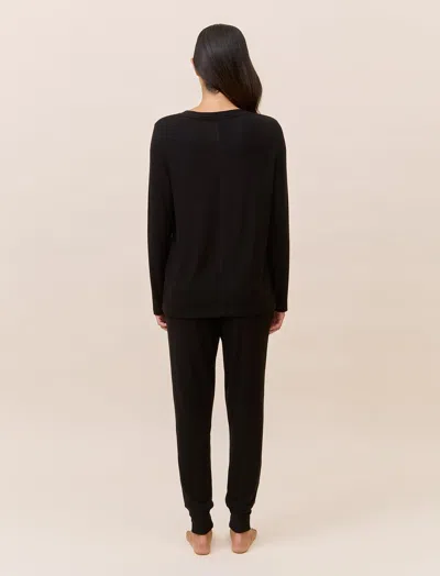 Papinelle Feather Soft Long Sleeve Top In Black