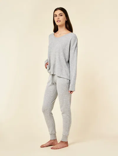 Papinelle Super Soft Waffle Jogger In Gray