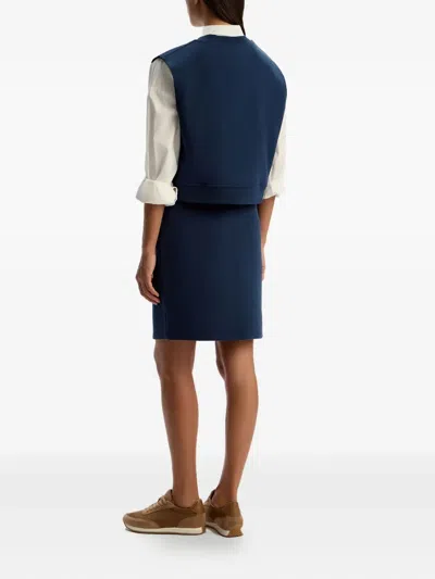 12 Storeez Terry-cloth Drawstring-waist Skirt In Blue