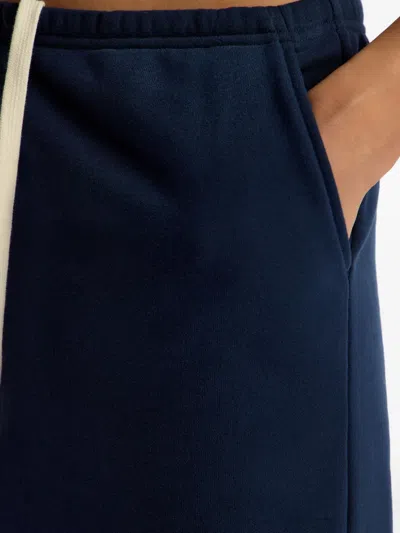 12 Storeez Terry-cloth Drawstring-waist Skirt In Blue