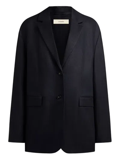 12 Storeez Button-fastening Blazer In Black
