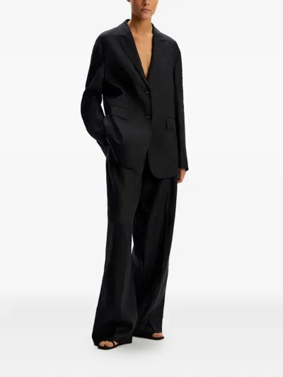 12 Storeez Button-fastening Blazer In Black