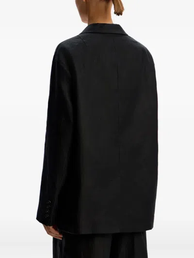 12 Storeez Button-fastening Blazer In Black