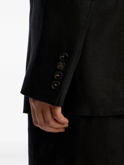 12 Storeez Button-fastening Blazer In Black