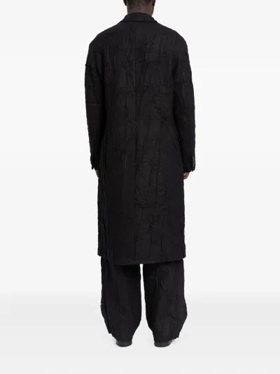 Masnada Textured Coat In Black
