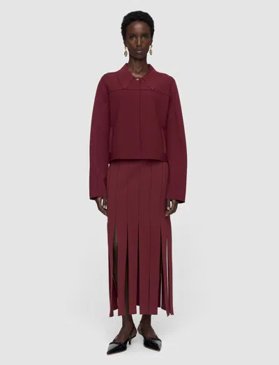 Joseph Gare Compact Milano Knit Jacket In Burgundy