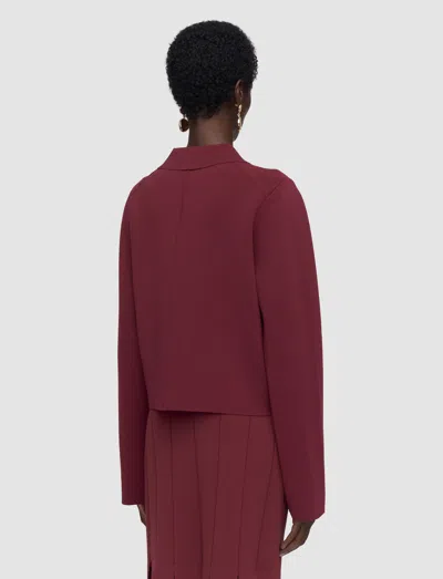 Joseph Gare Compact Milano Knit Jacket In Burgundy