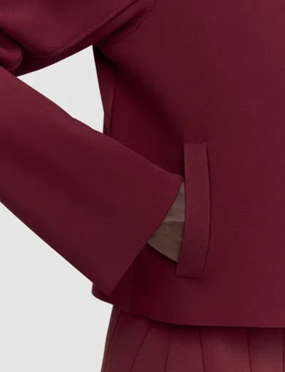 Joseph Gare Compact Milano Knit Jacket In Burgundy