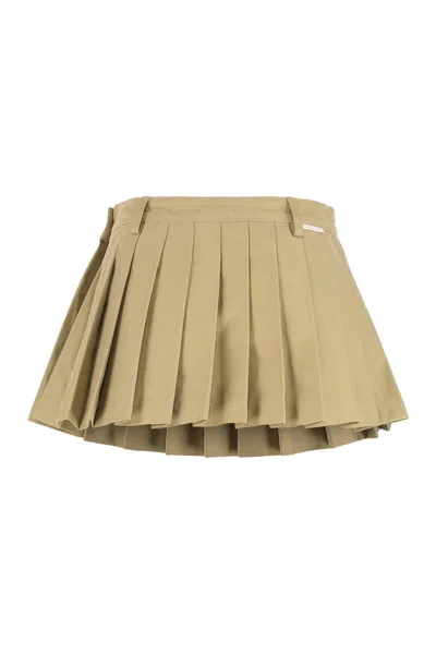7 For All Mankind Skirt In Pleated Twill In Multi