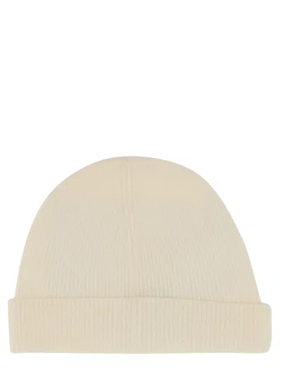 Apc A.p.c. Berretto In Lana Con Logo In Neutral