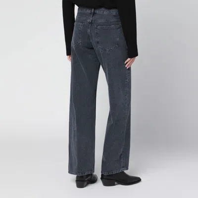 Agolde Washed Straight-leg Jeans In Black
