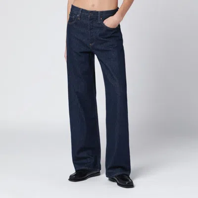 Agolde Wide-leg Jeans With Five Pockets And Belt Loops In Blue