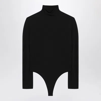 Alaïa Alaia Black Jersey Heartcut Bodysuit In Black