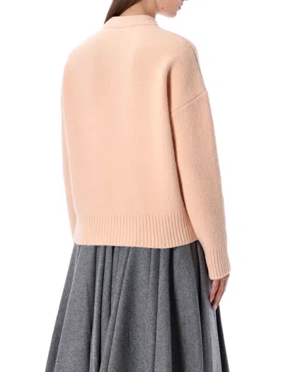Ami Alexandre Mattiussi Ami Paris Ami Paris Alpaca Ami De Coeur Crewneck Sweater In Pink