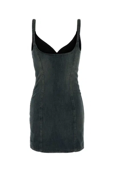 Balenciaga Fitted Sleeveless Mini Dress With Scoop Neckline In Green