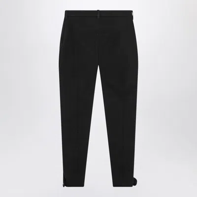 Burberry Black Slim Cottonstretch Jodhpur Trousers In Black
