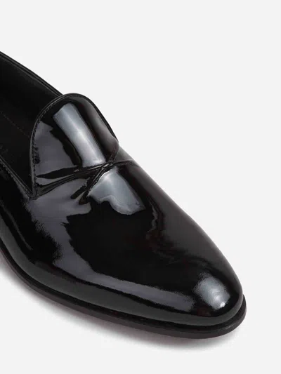Bontoni Barone Tux Leather Loafers In Black