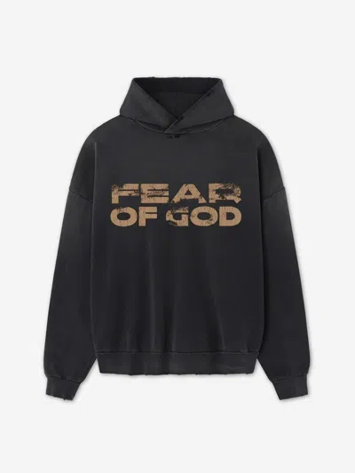 Fear Of God Hooded Knitwear With Ribbed Cuffs And Hem In Black