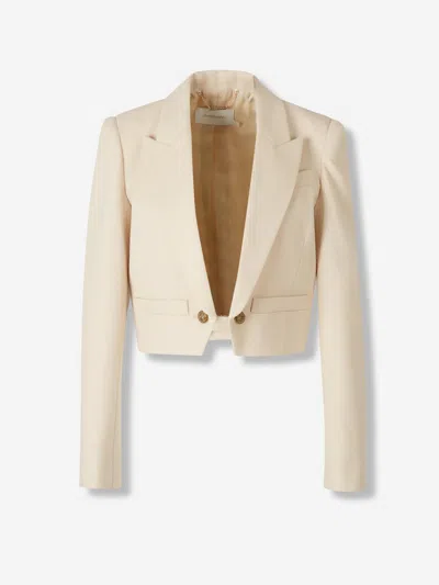 Zimmermann Blazer In Straight Cut In Neutral