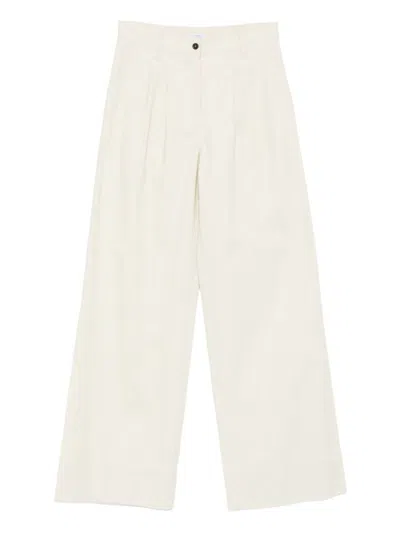 Malo Pleated Trousers Clothing In White