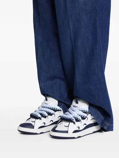 Lanvin Curb Lace-up Sneakers In Multi