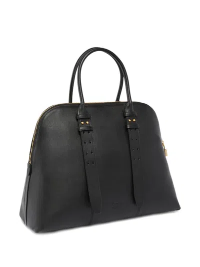 Pinko Bowling Bag Escape Maxi In Leather In Black
