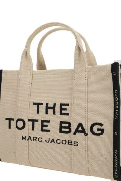 Marc Jacobs The Tote Bag In Canvas With Embroidered Logo In Neutral