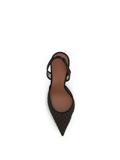 Amina Muaddi Slingback High-heeled Sandals In Animal Print