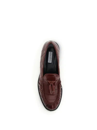 Fratelli Rossetti Bordeaux Rubber Slip-on Loafers In Red