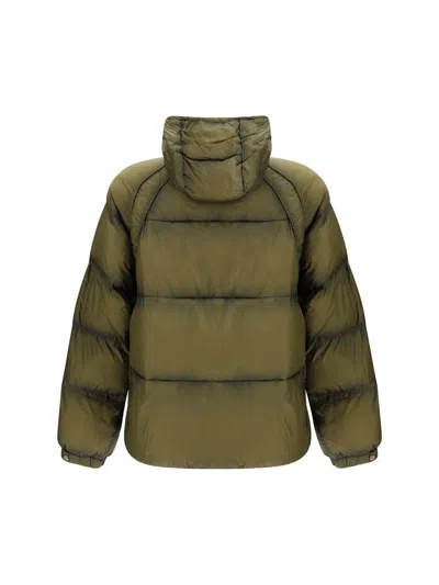 Represent Hooded Nylon Puffer Jacket In Green