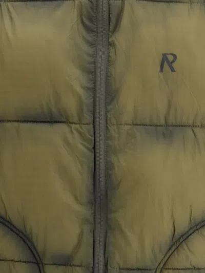 Represent Hooded Nylon Puffer Jacket In Green