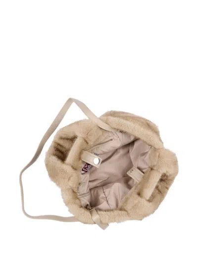 Mc2 Saint Barth Soft Texture Shoulder Bag Top Handles In Neutral