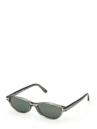 Tom Ford Chloe 52mm Oval Sunglasses In Green