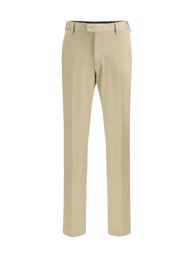 Brioni Bicolor Cotton Chino Pants In Neutral