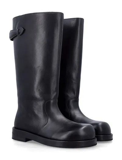 Acne Studios Knee Length Round Toe Beshay Boot In Black