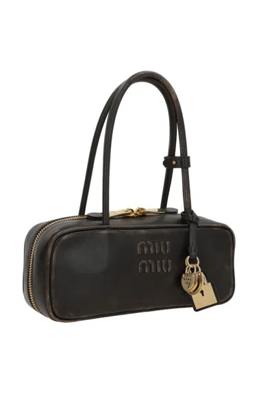 Miu Miu Shoulder Bags In Brown