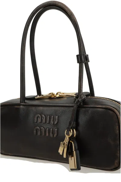 Miu Miu Shoulder Bags In Brown