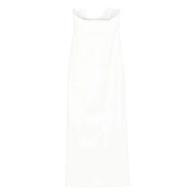 Solace London Senna Strapless Maxi Dress In White