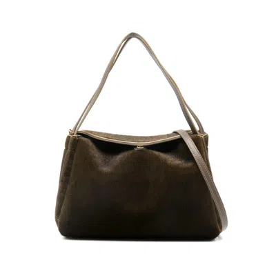 Themoirè Panelled Tote Bag In Green