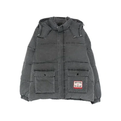 Vision Of Super Hooded Padded Jacket In Gray