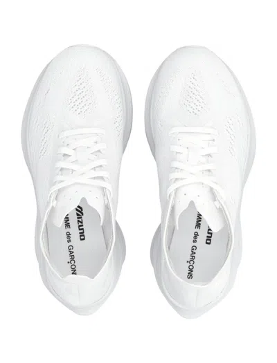 Comme Des Garcons X Mizuno Wave Rebellion Pro 3 In White