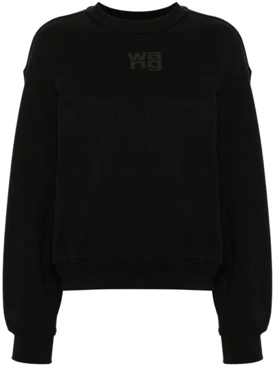 Alexander Wang Logo Print Sweatshirt In Black