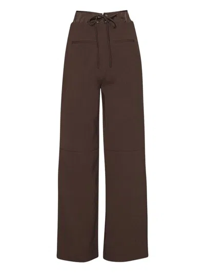 Rotate Birger Christensen Brown Corset Suiting Pants In Brown