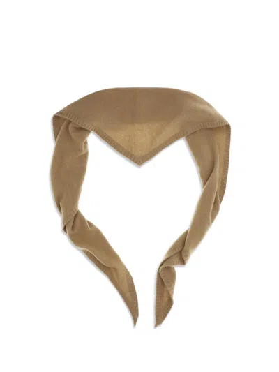 Madeleine Thompson Joanna Triangle Scarf In Brown