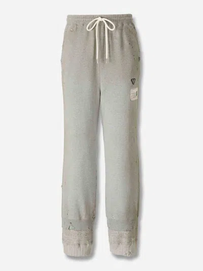 Miharayasuhiro Maison Mihara Yasuhiro Drawstring Distressed Track Pants In Gray